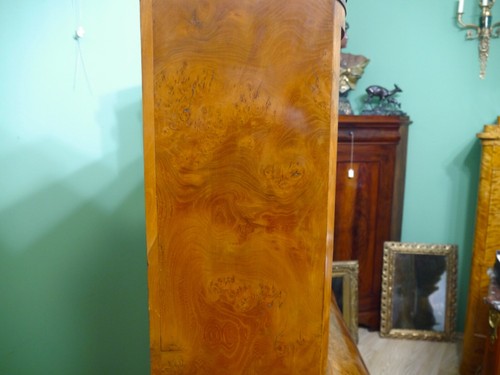 Empire Biedermeier Sekretär Ulme Wurzelfurnier Intarsienbild Geheimfächer 1810 - Bild 22 von 24
