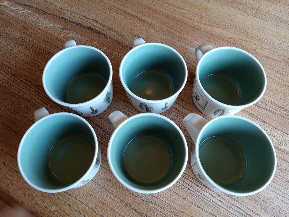 Madera natural Pfaltzgraff vintage 8 oz. Tazas de café/té - Juego de 6 Foto 3 de 4