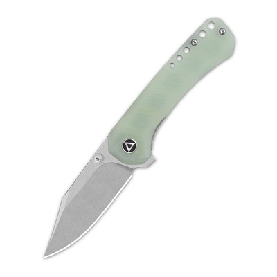 QSP Knife Messer Kestrel Folder 14C28N Stahl Jade Griff G10 