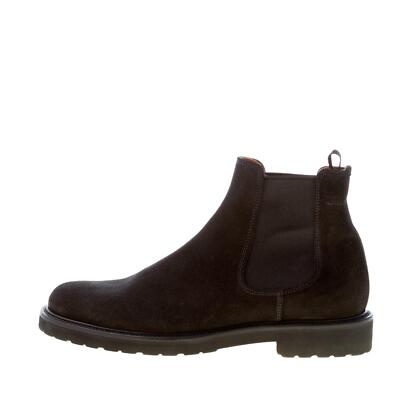 MILLE885 men shoes Black suede Liverpool Chelsea boots made in Italy