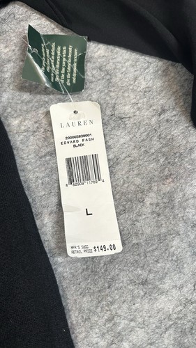 Lauren Ralph Lauren maglia cashmere con maglione seta manica trasparente e sciarpa seta L - Foto 9 di 15