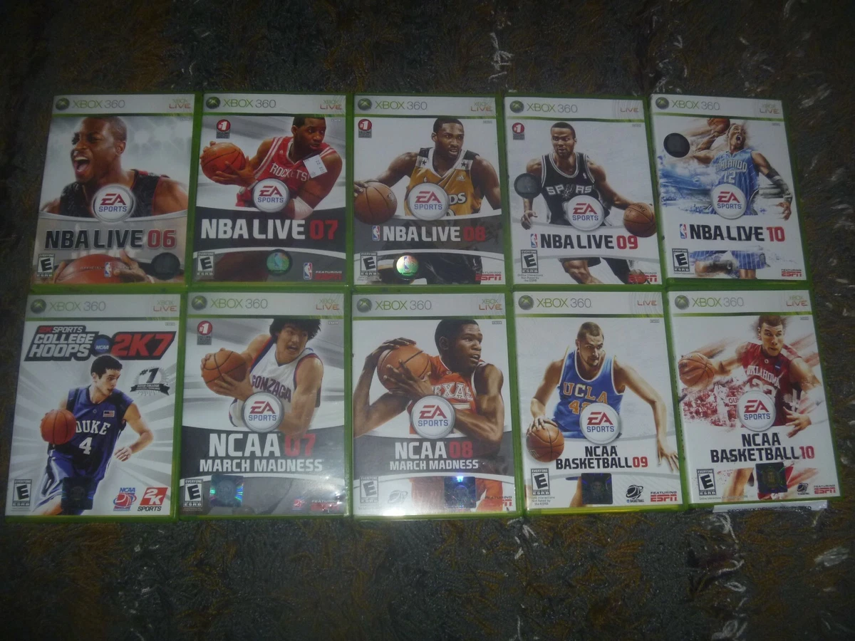 NBA Live andamp; NCAA Basketball Games (Microsoft Xbox 360) Tested Works + Case CHOOSE eBay