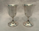 Set of 2 Vintage Wallace #24 Sterling Silver Goblets 4-1/8" Tall