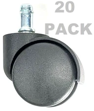 20 PCS Office Chair 2" Swivel Wheels BLACK Chair Casters OFFICE CHAIR ROLLERS