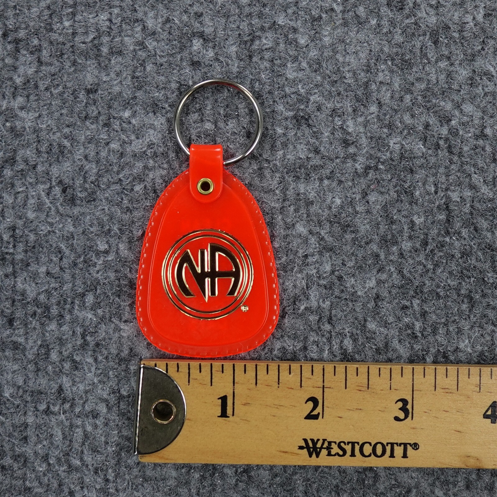 Narcotics Anonymous Key Tag Orange 30 Day Clean Time Recovery NA Keytag Keychain
