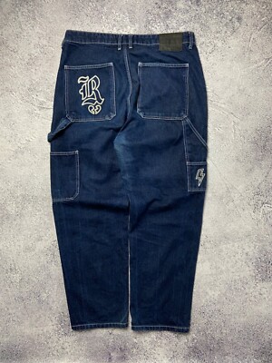 Rare FSBN Rap Pants Hip Hop Baggy Jeans Avant Garde Denim Pants Y2k Style 90s