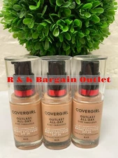 COVERGIRL OUTLAST Stay Fabulous 3-IN-1 Foundation 845 Warm Beige ~ Lot Of 3 PCs