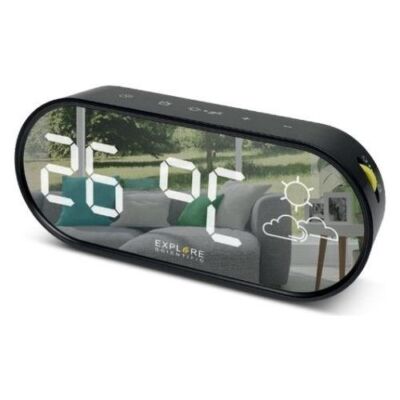 Explore Scientific RDC2002W Black Weather Station Alarm Clock