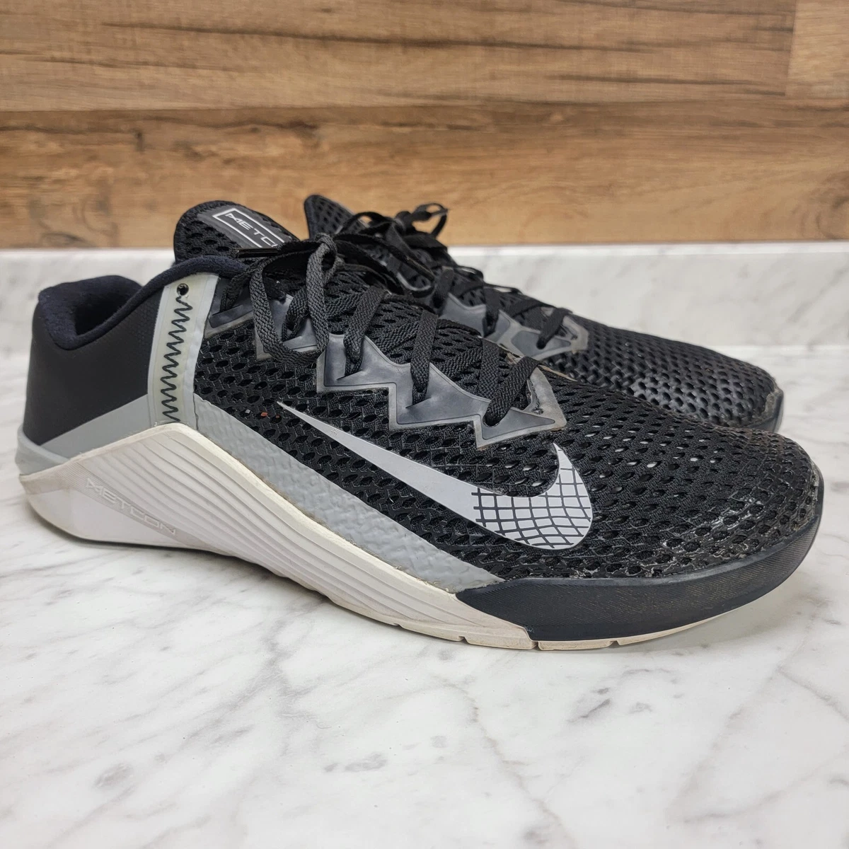 Nike Metcon 6 Running Training Shoes Men s Size 13 White Black