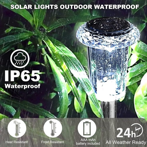 Solar Pathway Lights Stainless Steel Waterproof Outdoor Yard Garden 6-Pack - Picture 3 of 6