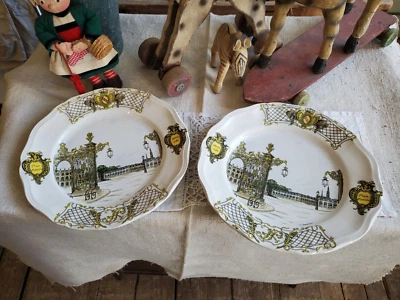 KG LUNEVILLE 2 assiettes plates place stanislas nancy signé chamagnac - Photo 1/4