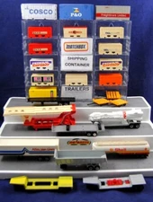 Various MAJORETTE & MATCHBOX CONVOY CONTAINERS & TRAILERS 4 TRUCK UNITS Mix Lot