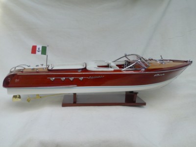 Quality Riva Aquarama 26'' Wood Model Boat L60 White Seat Free Shipping