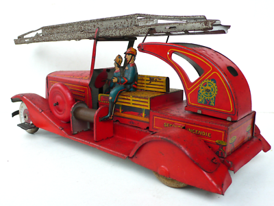 Grande échelle De Pompiers JEP Delahaye - 43 Cm - Métal - Occasion