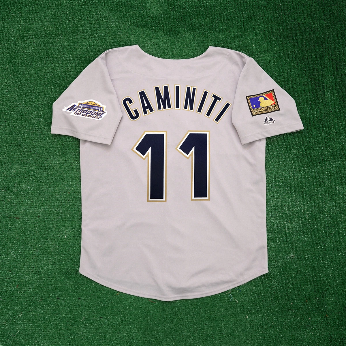 Ken Caminiti Houston Astros 1994 Grey Road Throwback MLB 125th Men's  Jersey