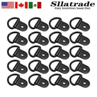 20pcs Black D Shape Tie Down Anchors Ring for Car Truck Trailers RV Boats Power