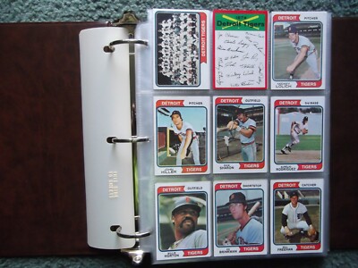 (10)1970's, 1980's DETROIT TIGERS COMPLETE TEAM SET LOT, TOPPS FLEER DONRUSS