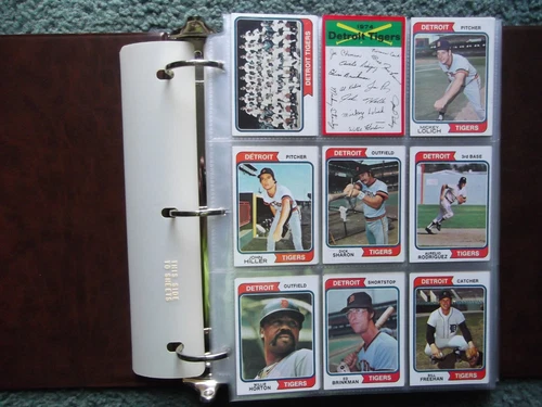 (10)1970's, 1980's DETROIT TIGERS COMPLETE TEAM SET LOT, TOPPS FLEER DONRUSS