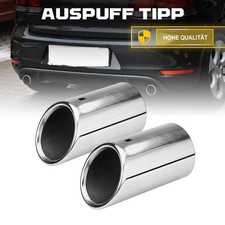 Auspuffblende Endrohrblende Edelstahl für VW GOLF 6 VI TSI TDI Variant 2008-2012