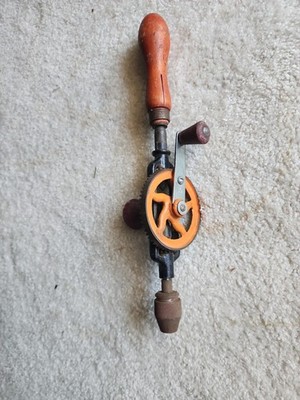 Stanley No. 617 Egg Beater Hand Crank Drill Tool Vintage, Made in USA