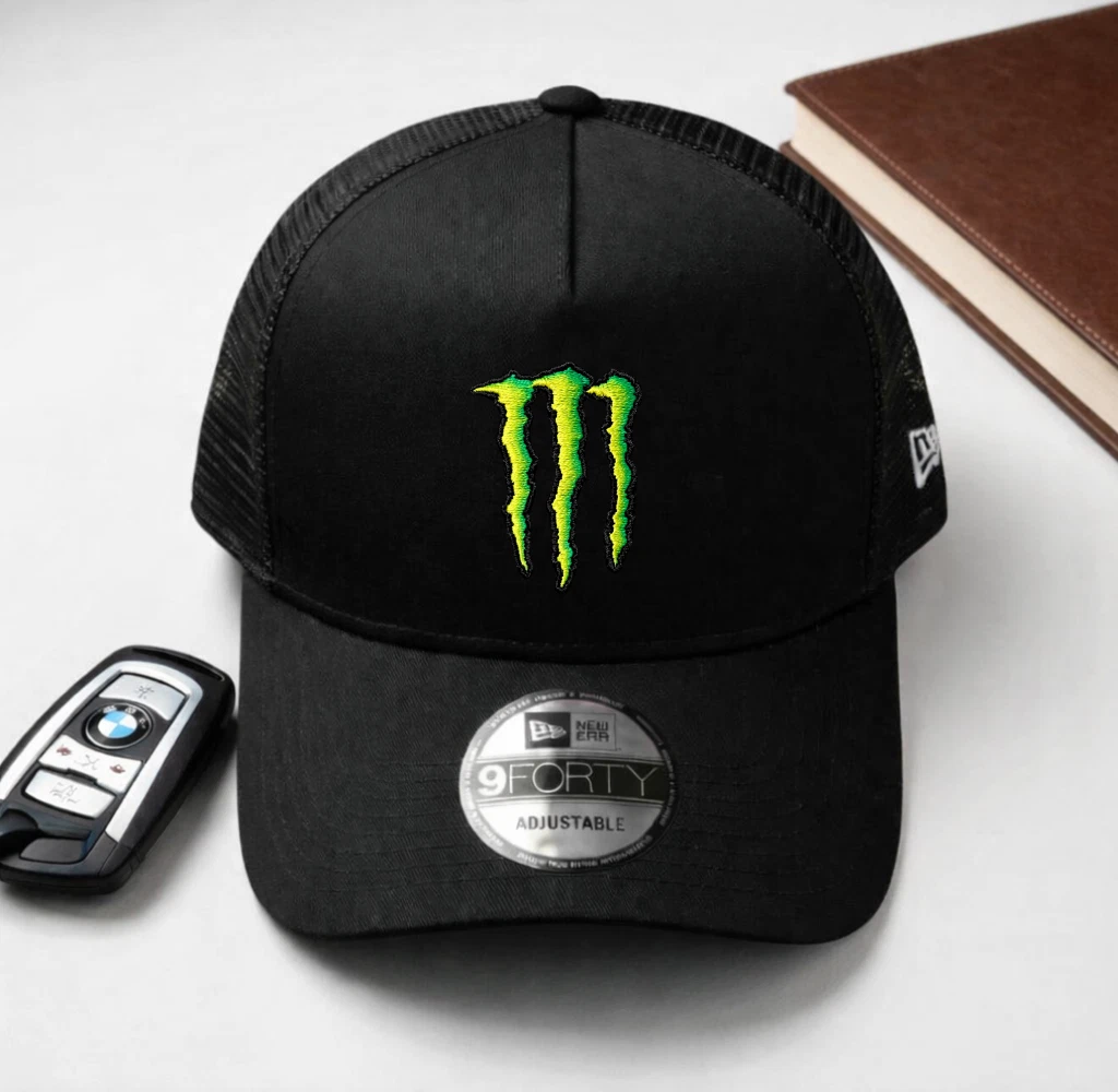 Monster 9FORTY Trucker Cap – Adjustable Embroidered Logo Mesh Hat