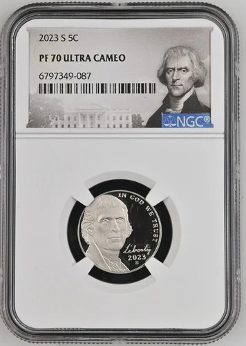 Photo of a 2023-S Jefferson Nickel Proof from an eBay listing that sold on Jul 18, 2026
