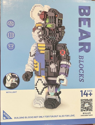 BEAR Blocks, 3100 pcs. Building Blocks, Creative, Decorative. Ages 14+,