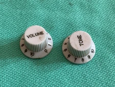 vintage JAPAN Fender volume + tone knobs for strat stratocaster mij squier squir
