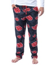 Naruto Shippuden Mens' Akatsuki Clouds Pajama Sleep Lounge Pants
