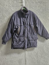 Members Only Jacket Mens Large Blue Down Puffer Parka Winter 2000s Y2K