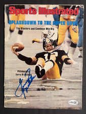 1979 Jan Terry Bradshaw Signed NFL Football Sports Illustrated Magazine HOF JSA