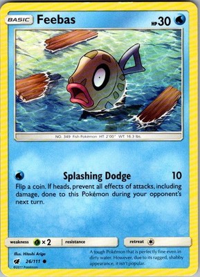 Feebas Crimson Invasion 26/111 Common Pokemon Near Mint