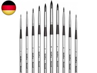 10 Nylon Aquarellpinsel Set, Runder Pinsel FüR Aquarell, Wasserfarben, Acryl,
