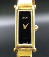 GUCCI 1500L Gold Rectangular Bangle From Japan