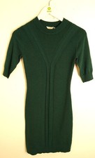 Image of Jack Wills Women's Travelling Cable Jumper Dress Size 8 In Dark Green New