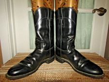 Justin Classic Roper L3703 Women’s Black Leather Boots Women's Size 7 B USA made