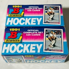 1991 Bowman NHL Hockey Complete 429 Card Factory Sealed Set -  Lot of 2