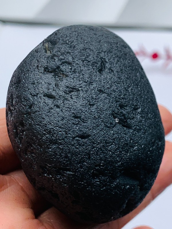 170G Saffordite-Rare Arizona glassy meteorite half transparent cintamani  63MM