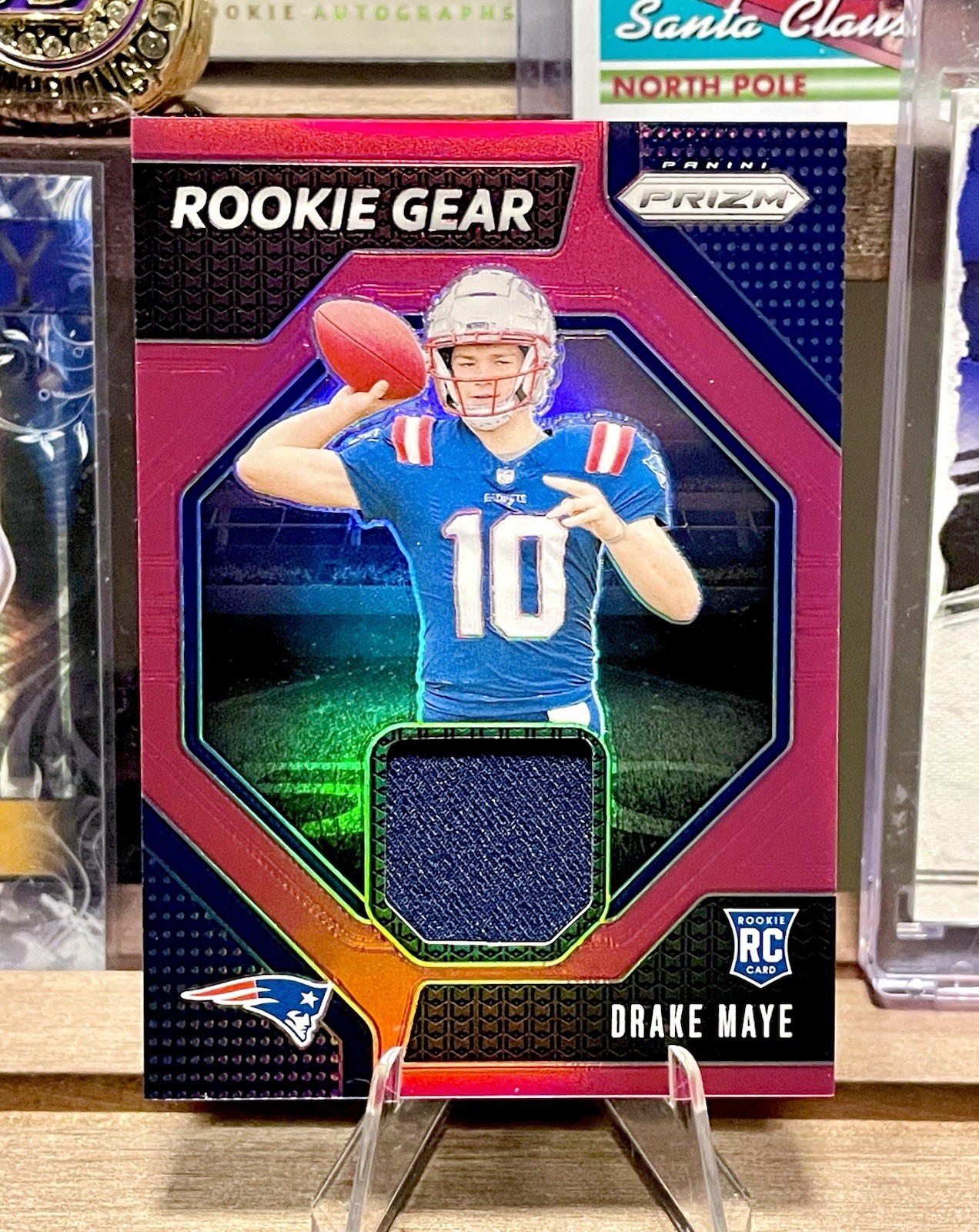 DRAKE MAYE 2024 Panini Prizm Rookie Gear Pink #RG-DME (MEM, RC) Patriots MVP 🏆