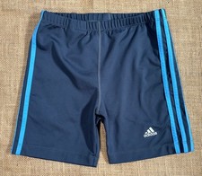 Boys Adidas Climalite Gray Blue Athletic Shorts Medium Sports Leisure Normcore
