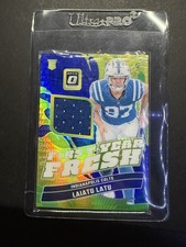 2024 Donruss Optic Laiatu Latu First Year Fresh Jersey Blue Hyper RC #FYF-LLU