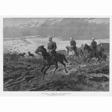 RUSSO-TURKISH WAR A Ride Over the Battle Field - Antique Print 1877