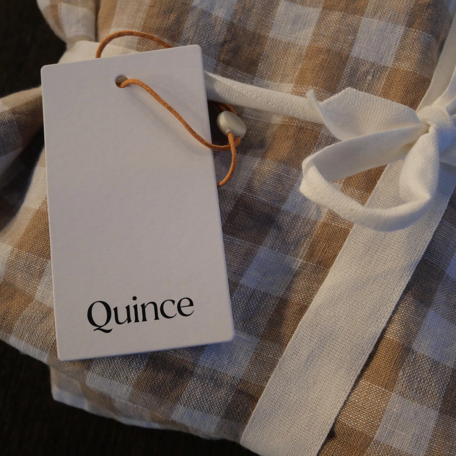 Quince European Linen Gingham Sham - Thumbnail 4