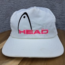 Vintage Head Tennis Gear Hat Cap Snap Back White Pink Logo Mens