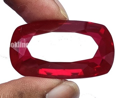 Expensive 105.55 CT Natural Red Ruby Burma Cushion Cut EGL Loose Gemstone 5ASH