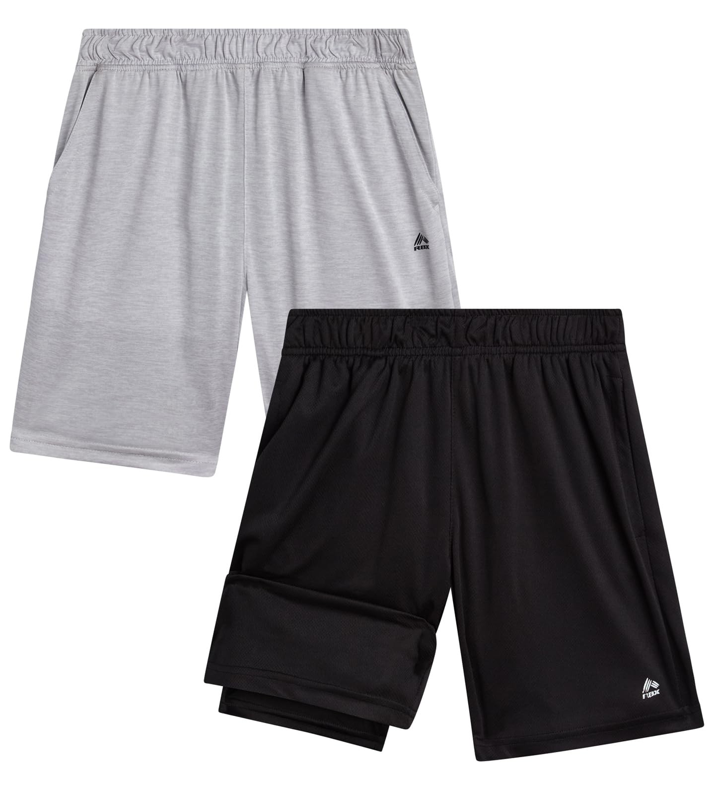 Boys Athletic Shorts - 2 Pack Basketball Shorts with Compression Liner & Pock...