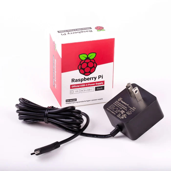 Raspberry Pi Official USB-C Power Supply – US Plug (New)