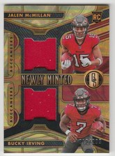 2024 Panini Gold Newly Minted Memorabilia Duals Jalen McMillan/Bucky Irving
