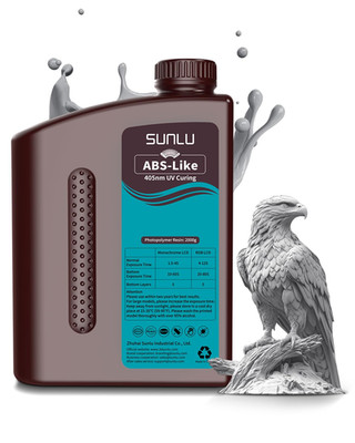 SUNLU 2000G ABS like Resin for 3D Printer, 405Nm UV Curing Photopolymer Rapid 3D