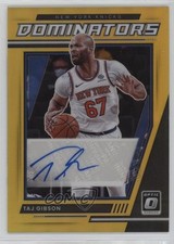 2021-22 Donruss Optic Dominators Signatures Gold Prizm 4/10 Taj Gibson Auto rf2